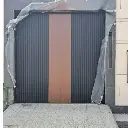 Iron door in cladding