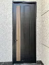 Aluminum door in cladding