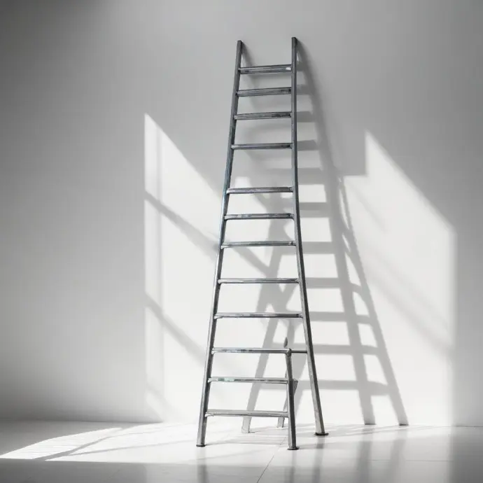 Galvanized access ladder