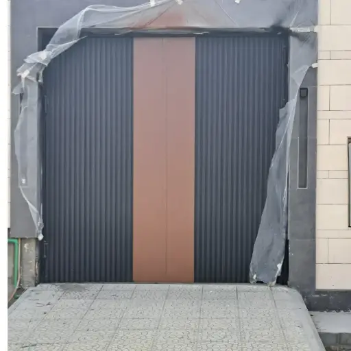 Iron door in cladding