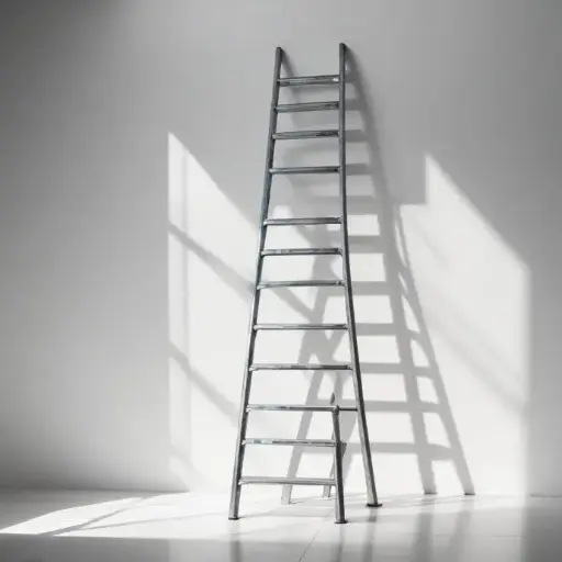 Galvanized access ladder